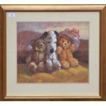Sheri Hornsey, Teddy bears, pastel, signed and dated 96 lower right, 35 x 42cm
