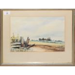 Challis, Landscapes, pair of watercolours, both signed, 23 x 33cm (2)