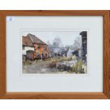 Paul Goddard, "Hall Farm, Wortham", watercolour, signed and dated 97 lower right, 21 x 32cm
