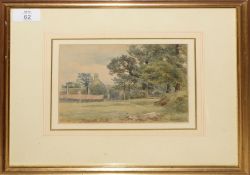 Frederick George Reynolds, "Muswell Hill" and "Southgate", two watercolours, 13 x 17cm and 13 x 19cm