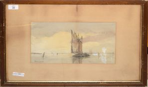 Charles Harmony Harrison, "Breydon", watercolour, indistinctly signed lower right and inscribed with