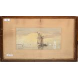 Charles Harmony Harrison, "Breydon", watercolour, indistinctly signed lower right and inscribed with