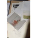 Box containing a large quantity of Prints, Watercolours etc