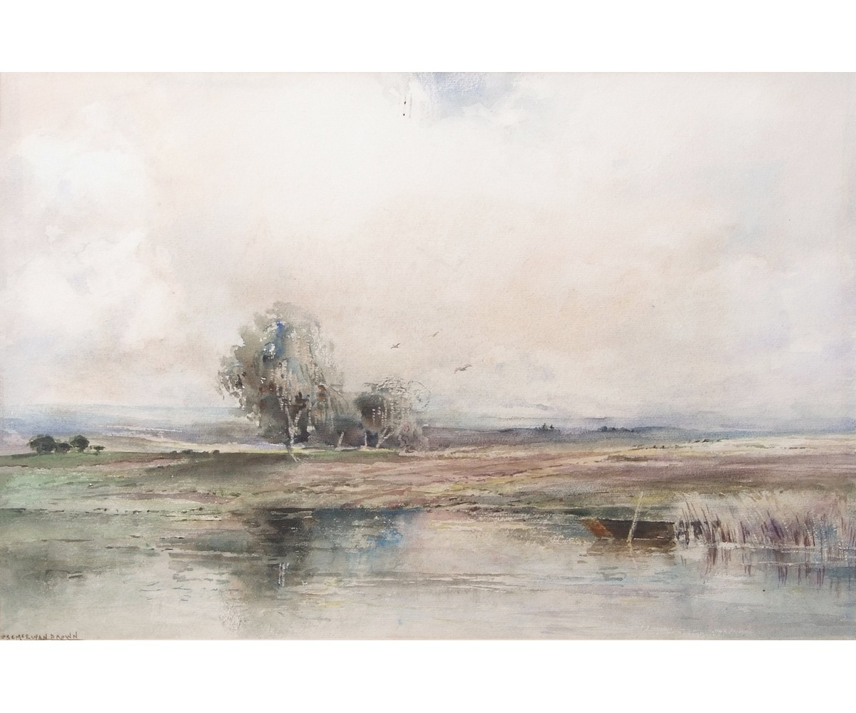 James Stuart Campbell McEwen Brown (1870-1949), Landscape, watercolour, signed lower left, 35 x 52cm
