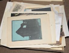 Box containing a large quantity of Prints, Watercolours etc