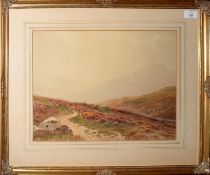 Charles Hannaford, Moorland scene, watercolour, signed lower left, 31 x 41cm