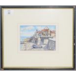 Janet Beckett, "Sheringham", pen, ink and watercolour, signed and inscribed with title to lower