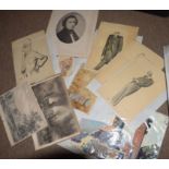 Box containing a large quantity of Prints, Watercolours etc