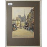 Gertrude C Fitt, "Amiens", watercolour, signed, dated June 11 1921 and inscribed with title lower