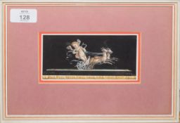 Ganni Gallo, "Pompei Corsa", gouache, signed and inscribed with title, 7 x 14cm