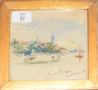 George Dixon, View of Venice, watercolour, signed and inscribed "Melbourne 1902", 14 x 15cm