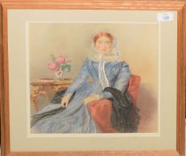William Buckler, Portrait of a seated lady, said to be Mrs Gibbons, watercolour, signed and dated