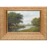 John Mace, A Norfolk landscape, oil on board, 19 x 24cm