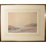 Charles Hannaford, "Evening, Porlock Weir", watercolour, signed and inscribed with title lower