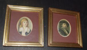 Pair of portrait miniatures