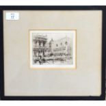William Walcot, San Marco, Venice, black and white etching, signed in pencil to lower margin, 9 x