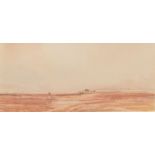 Claude Hayes, Estuary scene with distant figures and horse and cart, watercolour, signed lower left,