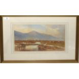 J W Oddie, "Barff Mountain, Bassingthwaite, Winter", watercolour, signed lower right, 27 x 37cm