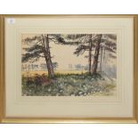 John Sutton, "First Light - Somerton", pen, ink and watercolour, signed, dated 1965 and inscribed