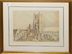 Harry Gibberd, ARBSA, "Ely Cathedral", watercolour, signed and dated 1964 lower right, 24 x 30cm