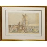 Harry Gibberd, ARBSA, "Ely Cathedral", watercolour, signed and dated 1964 lower right, 24 x 30cm