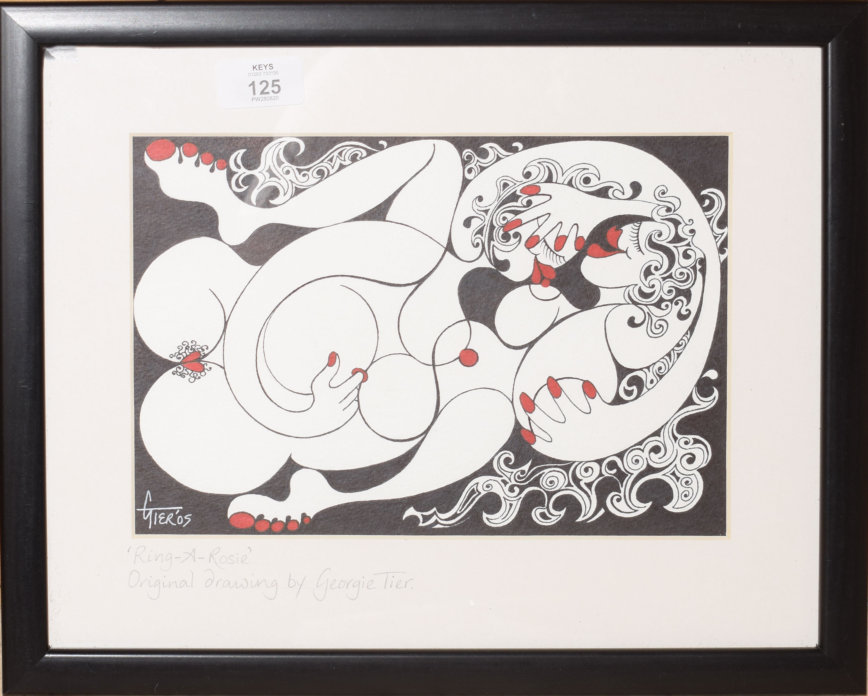 George Tier, "Ring-a-Rosie", original drawing, signed and dated 05 lower left, 18 x 26cm