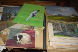 Folder containing a large quantity of Prints, Watercolours etc