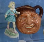 Royal Doulton Toby Jug, John Barleycorn, and a Royal Worcester figure of Thursday's Child (2)