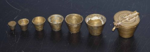 Set of vintage brass measures