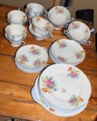 Quantity of Shelley tea/dinner wares decorated with floral prints