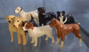 Group of Beswick dogs