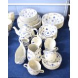 Collection of Mason's Denmark pattern dinner and tea wares comprising 7 dinner plates (one chipped),