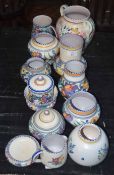 Group of Poole Pottery wares all with typical floral designs, mid-20th century, together with