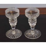 Pair of cut glass wine glasses