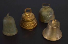 Various vintage hand/cow bells