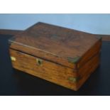 Victorian writing box (a/f), 35cm wide