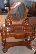 Victorian mahogany Duchess type dressing table, 1.19m wide