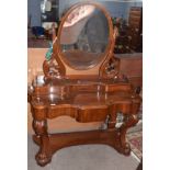 Victorian mahogany Duchess type dressing table, 1.19m wide