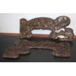 Two 18/19th Century carved oak panels depicting hunting scenes with dogs (2)