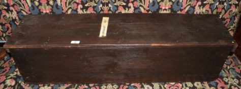 Vintage croquet set in a stained pine case, 1.06m long