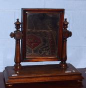 19th century mahogany swing mirror, 59cm wide