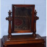 19th century mahogany swing mirror, 59cm wide