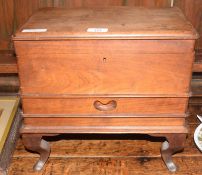 20th century mahogany small work box, 36cm wide