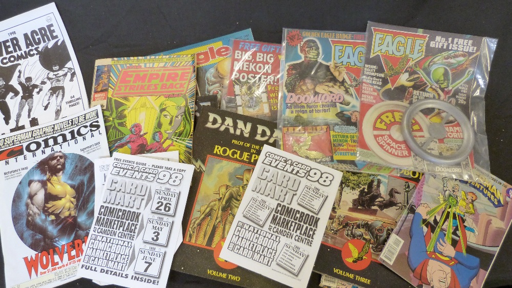 BOX: DAN DARE PILOT OF THE FUTURE..., 1979-81, vols 1-3, 4to, original pictorial wraps + assorted