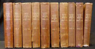 AGNES STRICKLAND: LIVES OF THE QUEENS OF ENGLAND, London, Henry Colburn, 1841-47, vols 1-10 (of 12),