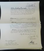 Warrant appointing a Commander of the Royal Victorian Order 1968 signed by Elizabeth, The Queen