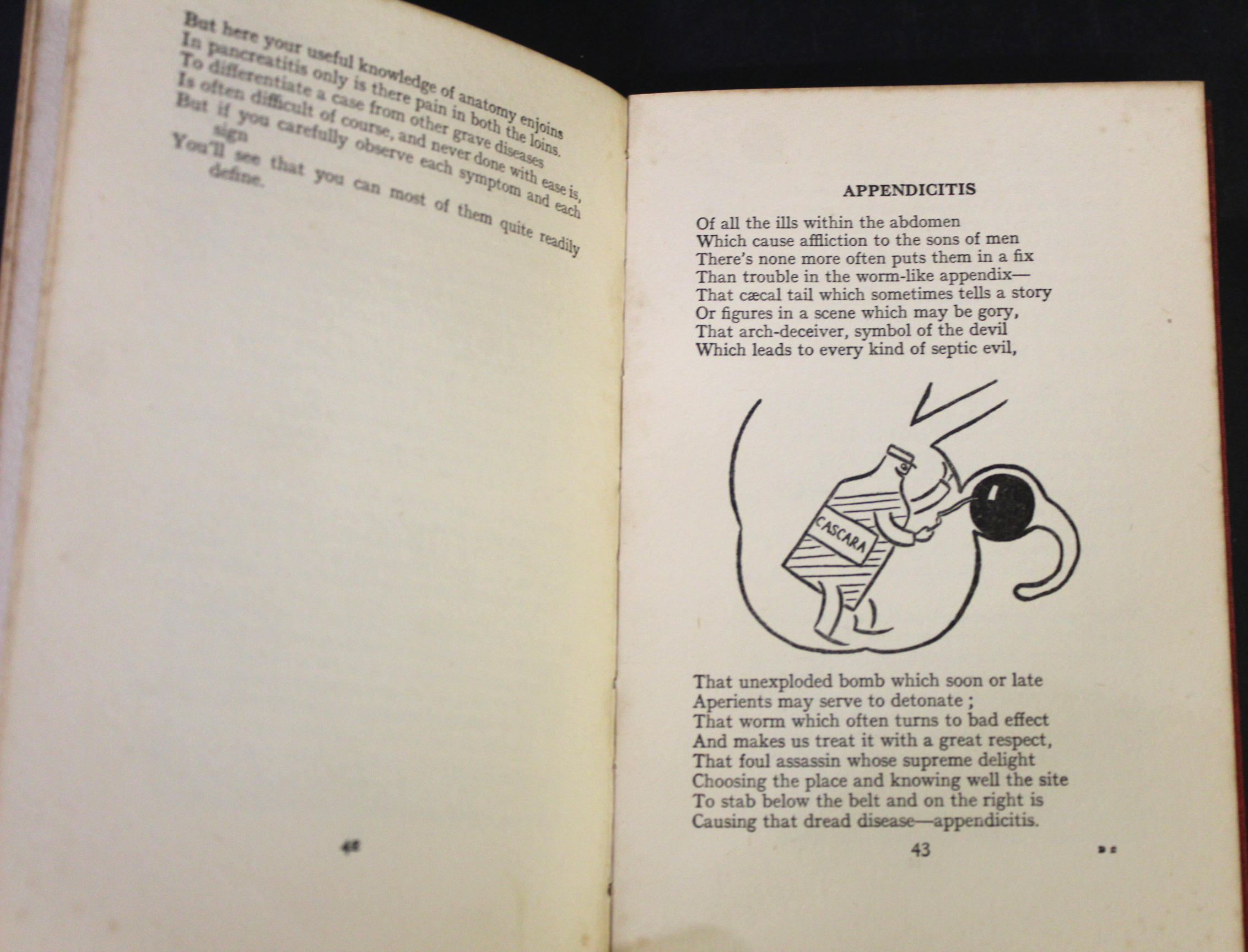 VINCENT ZACHARY COPE "ZETA": THE DIAGNOSIS OF THE ACUTE ABDOMEN IN RHYME, ill Peter Collingwood, - Image 3 of 3