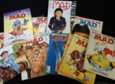 BOX: 14 MAD COMICS and 9 paperbacks + 11 assorted Star Wars comics + a few modern Marvel and DC