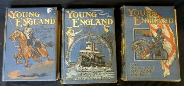 YOUNG ENGLAND, London, 1904-07, vols 26-28, 4to, original pictorial cloth, vol 26 top board and