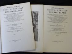 SIDNEY MENDELSSOHN: MENDELSSOHN'S SOUTH AFRICAN BIBLIOGRAPHY..., Boston, Mass, 1957, (500), 1st